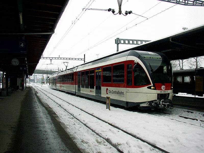 ABe 130 001-1
Stadler Rail, *2004 • 'SPATZ' • 1000 mm
Interlaken-Ost ZB_ABe130001-1_Interl-Ost4.jpg